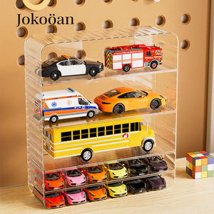 小汽车收纳盒儿童玩具车模型展示架透明风火轮玩具多美卡整理神器